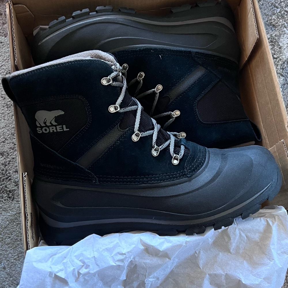 Sorel Black Quarry Buxton Lace Boots